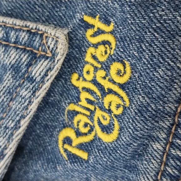 Vintage Rainforest Cafe Las Vegas Kids Denim Jacket Size 8 - Picture 9 of 16
